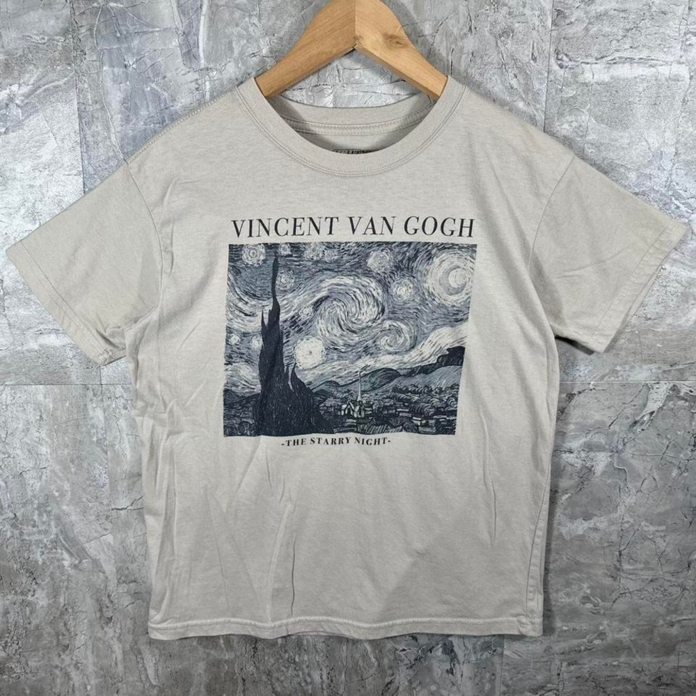 Mighty Fine Vincent Van Gogh The Starry Night cream cotton t-shirt Men Size M